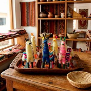Llaveros de lana de Alpaca